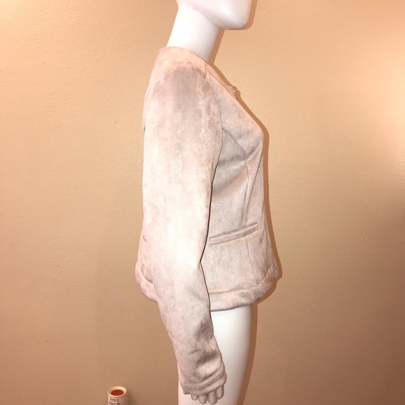 Marc New York Faux Suede Jacket Blush Taupe - Picture 8 of 14